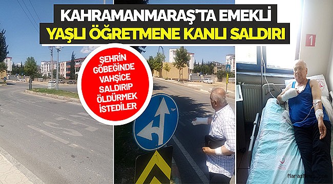 Kahramanmaraş'ta emekli yaşlı öğretmene kanlı saldırı