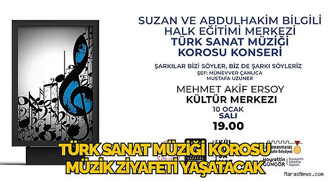 Türk Sanat Müziği Korosu Müzik Ziyafeti Yaşatacak