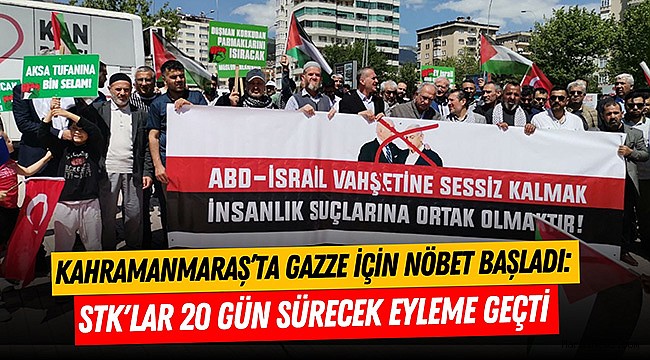 Kahramanmaraş’ta Gazze İçin Nöbet Başladı: STK'lar 20 Gün Sürecek Eyleme Geçti