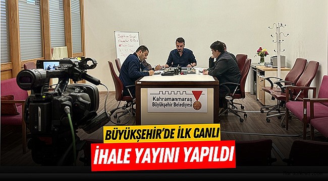 Büyükşehir’de İlk Canlı İhale Yayını Yapıldı