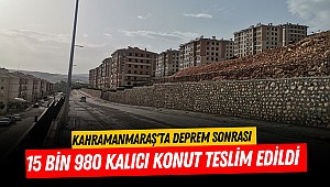 Kahramanmaraş'ta Deprem Sonrası 15 Bin 980 Kalıcı Konut Teslim Edildi