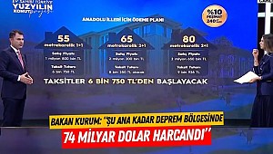Bakan Kurum: “Şu ana kadar deprem bölgesinde 74 milyar dolar harcandı”