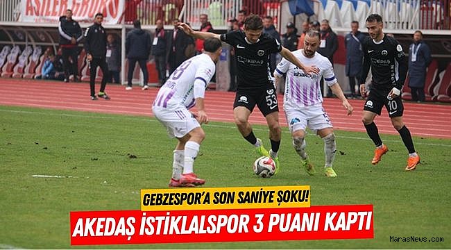 Gebzespor’a Son Saniye Şoku!