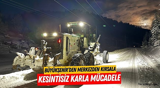 Büyükşehir’den Merkezden Kırsala Kesintisiz Karla Mücadele