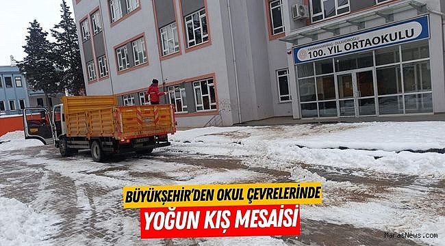 Büyükşehir’den Okul Çevrelerinde Yoğun Kış Mesaisi