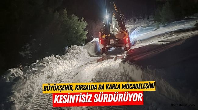 Büyükşehir, Kırsalda da Karla Mücadelesini Kesintisiz Sürdürüyor