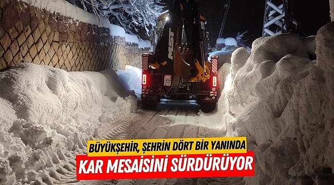 Büyükşehir, Şehrin Dört Bir Yanında Kar Mesaisini Sürdürüyor