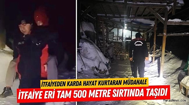 İtfaiyeden Karda Hayat Kurtaran Müdahale