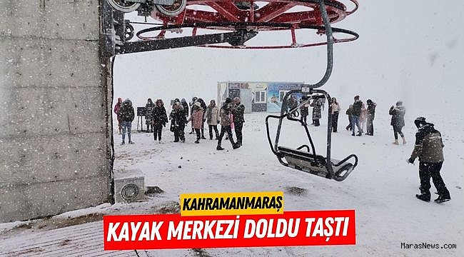 Kahramanmaraş kayak merkezi doldu taştı
