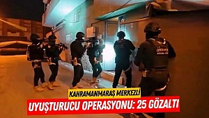 Kahramanmaraş Merkezli Uyuşturucu Operasyonu: 25 Gözaltı