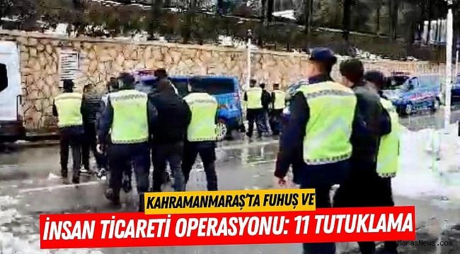 Kahramanmaraş’ta Fuhuş ve İnsan Ticareti Operasyonu: 11 Tutuklama