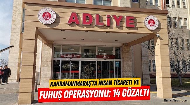 Kahramanmaraş’ta İnsan Ticareti ve Fuhuş Operasyonu: 14 Gözaltı