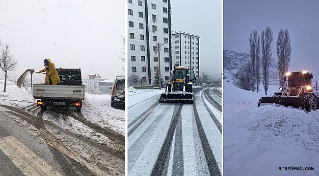 Onikişubat Belediyesi karla mücadelede tam teyakkuzda