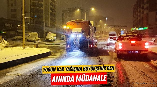 Yoğun Kar Yağışına Büyükşehir’den Anında Müdahale