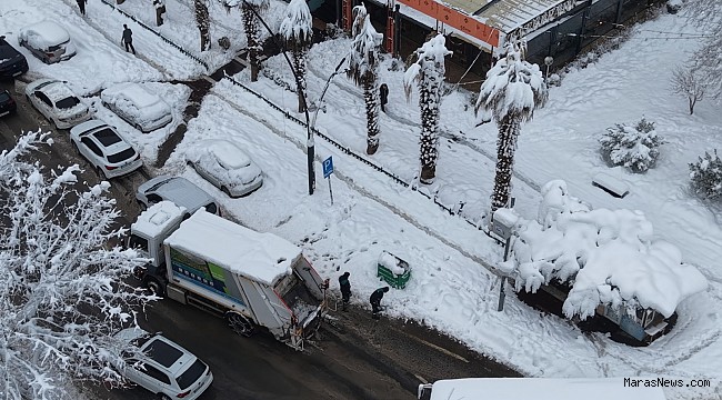 Zorlu kış şartlarına rağmen Onikişubat’ta temizlik hizmetleri aksamıyor
