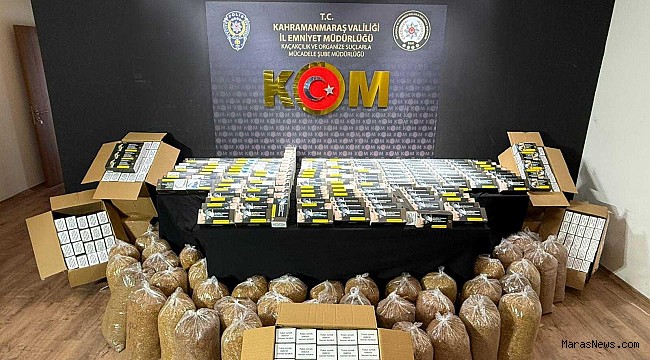 Kahramanmaraş’ta Uyuşturucu ve Kaçak Tütün Operasyonu