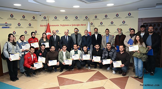 KSÜ’de Milli Teknoloji Atölyesi Ekibine Belge Takdimi Yapıldı