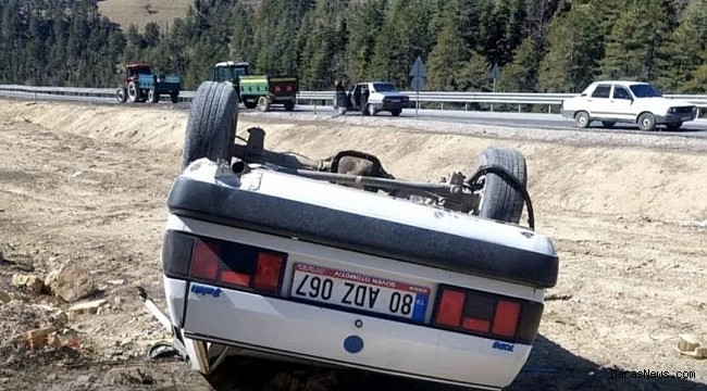 Kahramanmaraş’ta Otomobil Takla Attı: 1 Kişi Yaralandı