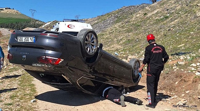 Kahramanmaraş’ta Otomobil Uçuruma Yuvarlandı: 1 Yaralı