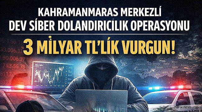 Kahramanmaraş merkezli dev siber dolandırıcılık operasyonu: 3 milyarlık işlem hacmi