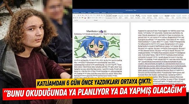 Katliamdan 6 gün önce yazdıkları ortaya çıktı: “Bunu okuduğunda ya planlıyor ya da yapmış olacağım”