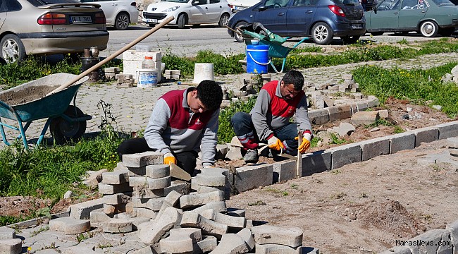 Onikişubat Belediyesi’nden 9 farklı mahallede eş zamanlı kaldırım ve yol çalışması